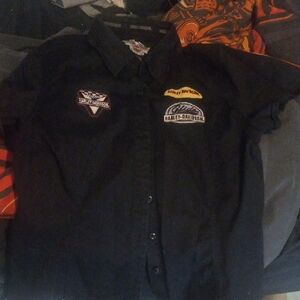 Ladies L Harley Davidson Button Up